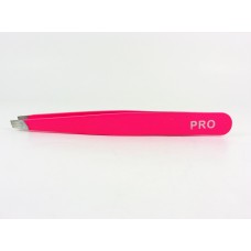 Pro Slant Tweezers - Neon Pink